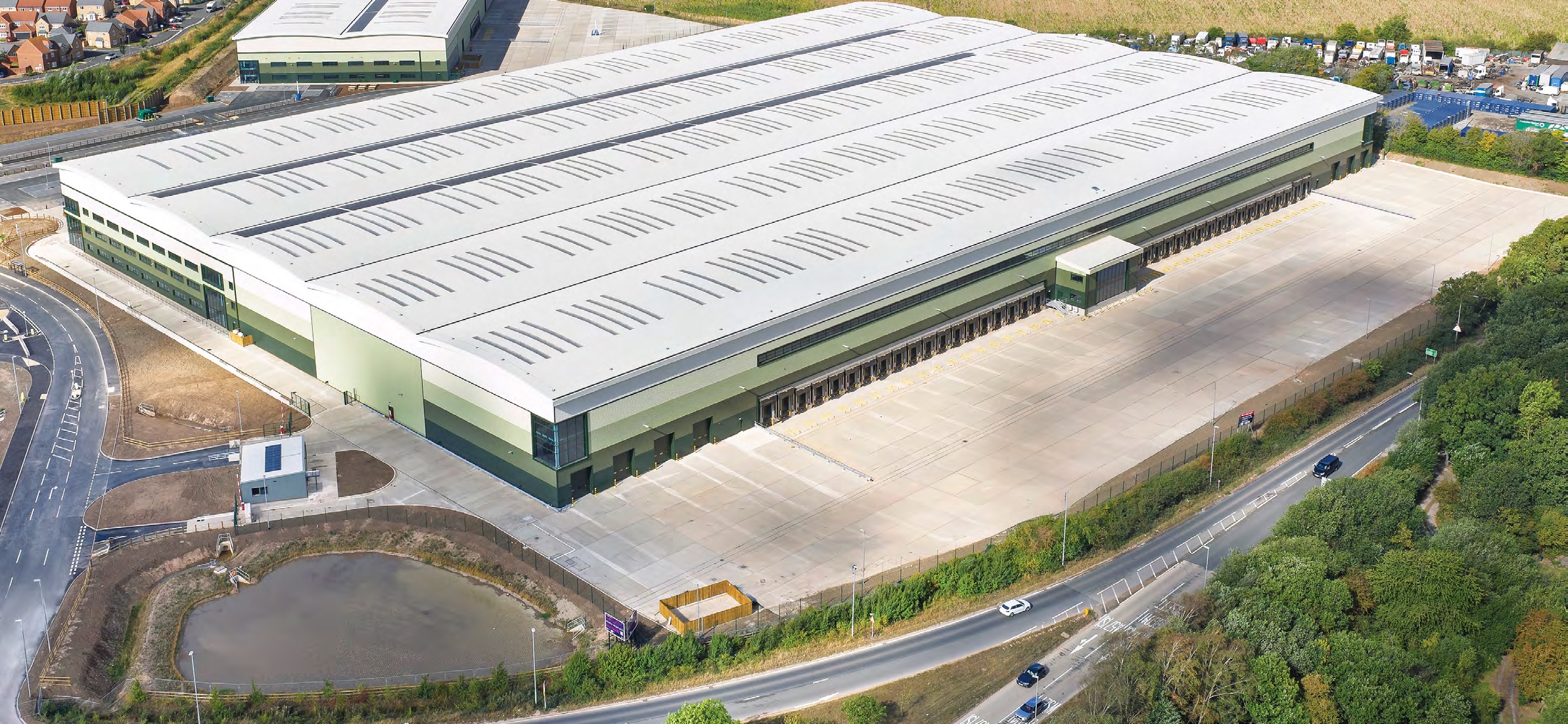 Worksop Link 464 — aerial view of the unit and yard